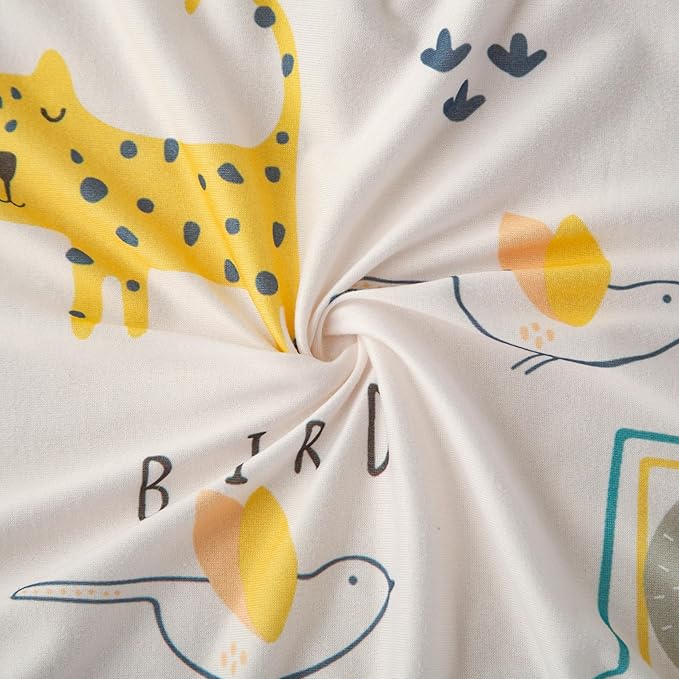 SDIII Animal Pack N Play Sheets Fitted 2 Pack Stretchy Microfiber Jersey Knit Elephant Mini Crib Sheet for Mattress 38x26 Soft Toddler Playard Bedding