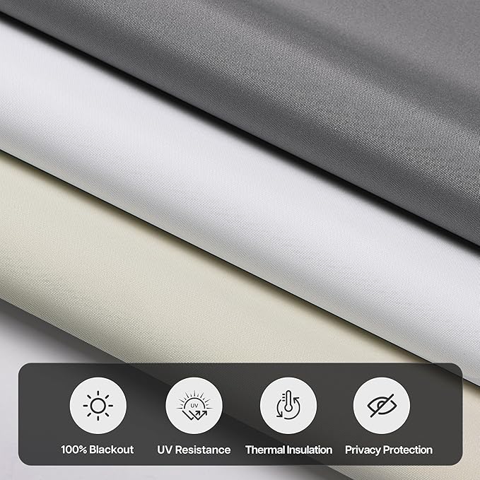 LazBlinds No Drill Blinds for Indoor Windows, Blackout Roller Shades, Cordless Window Blackout Blinds, Thermal Insulated Fabric UV Protection for Home and Office, 23.5" W x 72" H, Dark Coffee