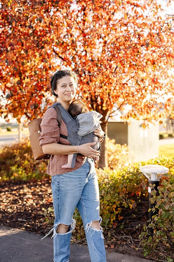 Happy! Original Baby Carrier – Lightweight Ergonomic Soft Structured Carrier for Newborns to Toddlers (7–45 lbs), Adjustable Fit, Breathable Linen, Front & Back Carry