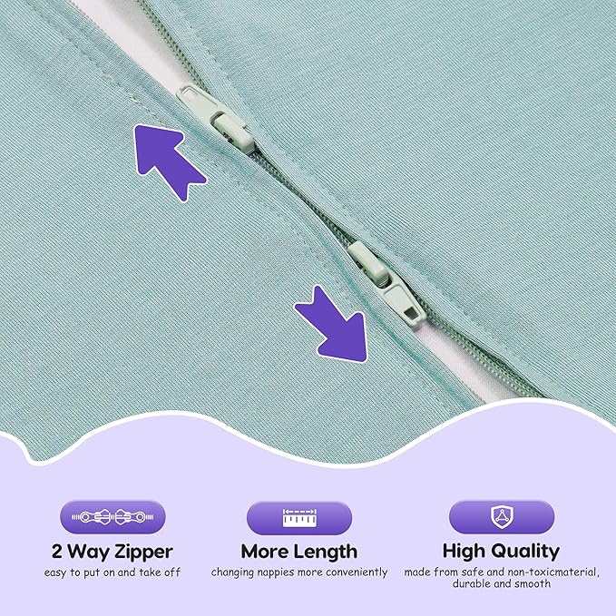PuppyPaws Baby Sleep Sack, Transitional Swaddle, Swaddles for Newborns，1.0 Tog Sleep Sack 3-6 Months, Wearable Blanket Baby with 2-Way Zipper