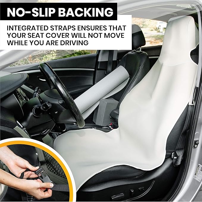 Gorla Gear Pink Premium Universal Fit Waterproof Stain Resistant Car Seat Cover Neoprene Non-Slip Bucket Seat Dog Sweat Proof Protector Save Your Leather Cloth Seats Automotive Van Truck SUV Sedan