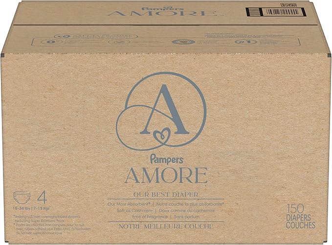 Pampers Amore, Size 4 (15-34 lbs), 150 Count, Our Best Diaper