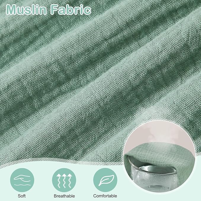 Basumee Muslin Bassinet Sheets for Baby Girl Boy 2 Pack Soft Breathable Baby Bedside Bassinet Fitted Sheets with Bottom Elastic Band 33''x17''x4'' Mattress Cover for Rectangle Oval Hourglass Bassinets