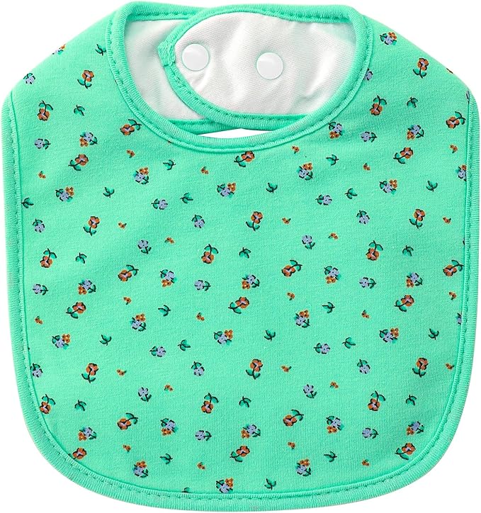 Hakochia Waterproof Baby Bibs Organic Cotton Super Soft and Absorbent With Adjustable Snap for Baby Boys and Girls