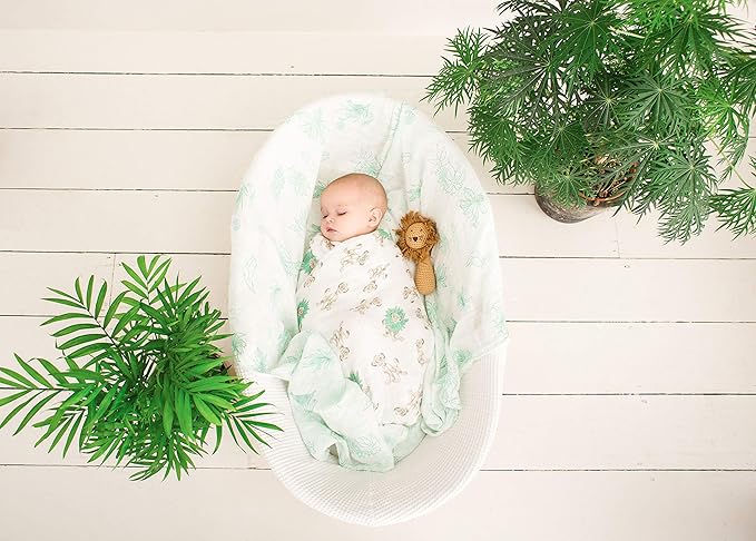 aden + anais Disney Swaddle Blanket, Boutique Muslin Blankets for Girls & Boys, Baby Receiving Swaddles, Ideal Newborn & Infant Swaddling Set, 4 Pack, Lion King