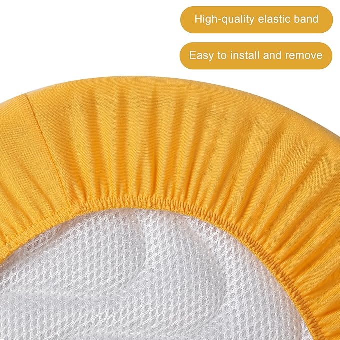 TILLYOU Baby Bassinet Sheets for Girls Boys 2 Pack Baby Sheets for Square Rectangle Oval Bassinet Mattress 33X16 Inch, Orange Flavour & Orange