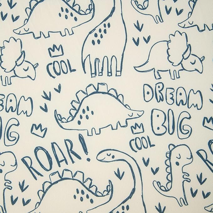 SDIII Dinosaur Pack N Play Sheets Fitted 2 Pack Stretchy Microfiber Jersey Knit Dino Mini Crib Sheets for Mattress 38x26 Soft Toddler Playard Bedding