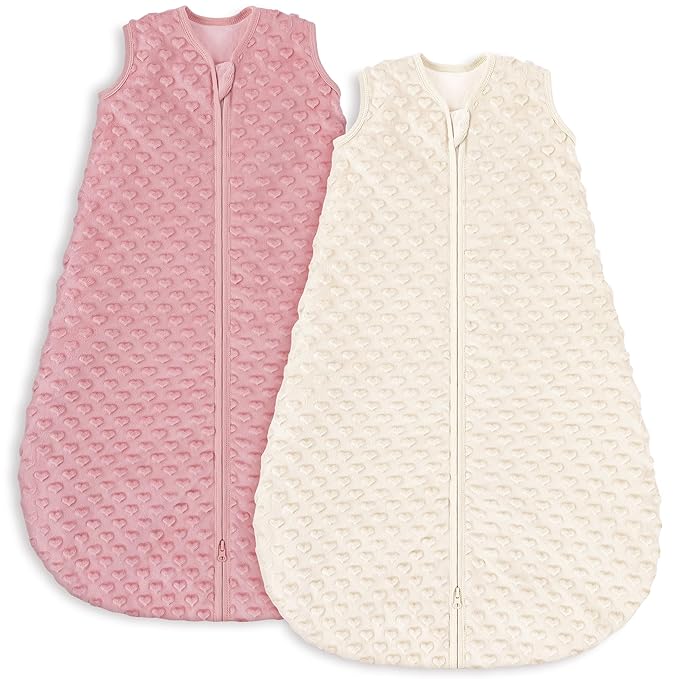 Yoofoss Fleece Baby Sleep Sack 12-18 Months with Plush Dots, TOG 1.5 Baby W