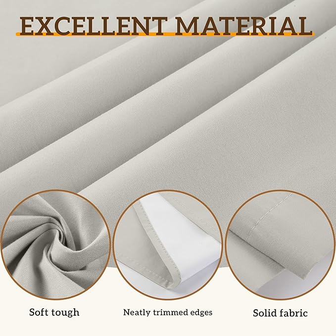 100% Blackout Curtains 108 Inch Length for Bedroom Living Room, Grommet Thermal Insulated Room Darkening Drapes, Light Blocking Window Treatment Decor, 2 Panels, 54x108, Silver Grey