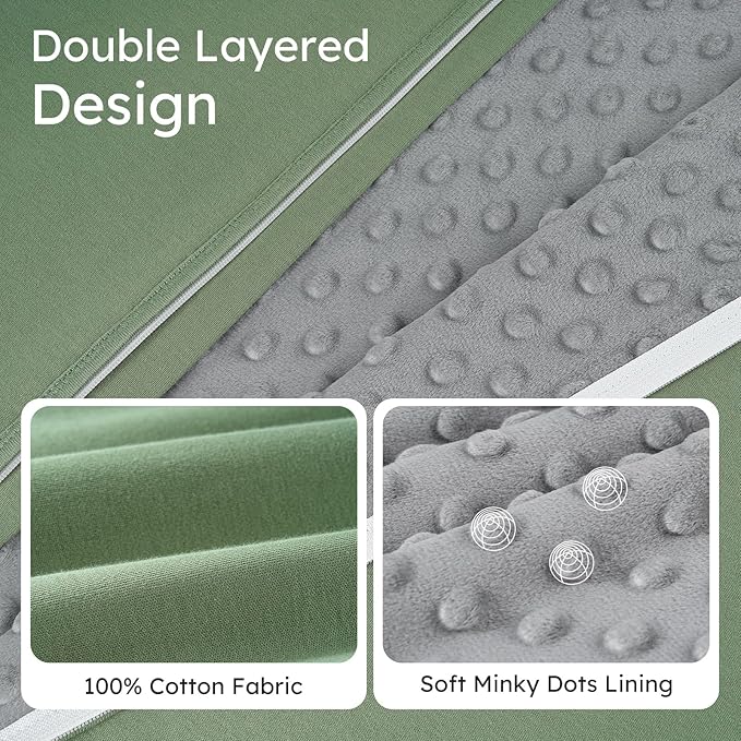 Yoofoss Baby Sleep Sack 0-6 Months with Plush Dots Lining, 2 Pack TOG 1.5 Fleece Baby Wearable Blanket with 2-Way Zipper, Organic Cotton Fabric Toddler Sleeping Sack, (Small)