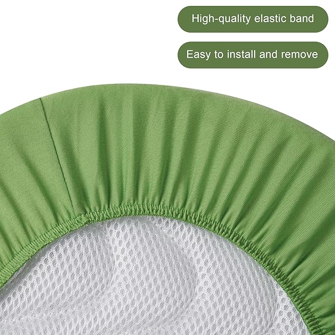 TILLYOU Baby Bassinet Sheets for Girls Boys 2 Pack Baby Sheets for Square Rectangle Oval Bassinet Mattress 33X16 Inch, Green Apple & Fruit Green