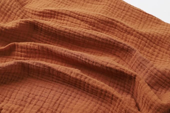 Onacosht Muslin Bassinet Sheets 35" X 20" Compatiable with AMKE 3 in 1 Bassinets, MiClassic, Uiuwoo, Foalom, YADAQE, Milliard and TCBunny Bassinet, 100% Cotton, 2 Pack, Yellow and Brick