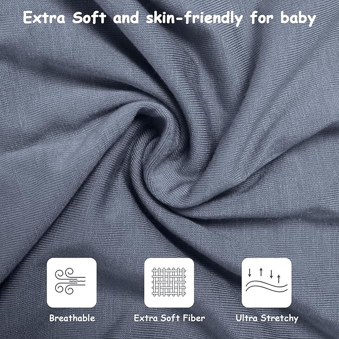 MEXXI Swaddle Baby Sleep Sack With Arms Up, 2 Pack Baby Transitional Swaddle with Double Zipper, 0.5 TOG, 13-19 lbs, M