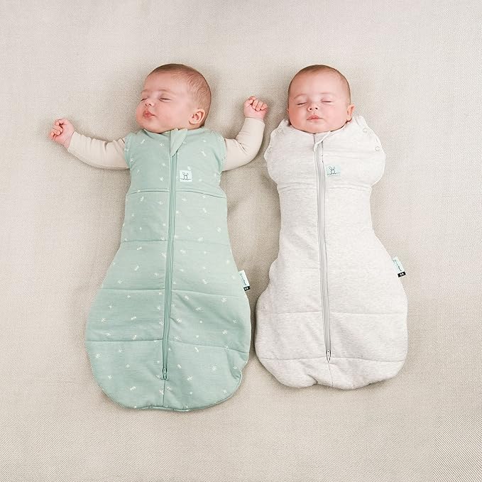 ergoPouch Cocoon Swaddle Sack 0.2 TOG - Baby Sleep Sack, Gentle Snug Fit Helps Calm Startle Reflex, Ideal for Arms In/Out Sleeping, Soft Breathable Fabric for Better Sleep (0 Months, Sage)