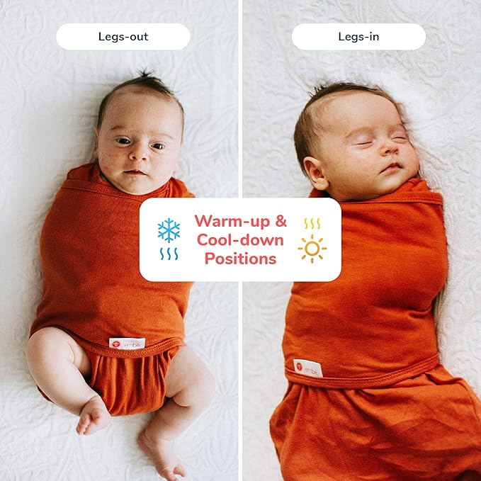 embé 2-Way Starter Baby Swaddle, 6-14 lbs, Newborn Infant Swaddle Sack 0-3 Months, Zip, Hook & Loop 0-3 Months Baby Wrap, Hip Healthy - Cloud