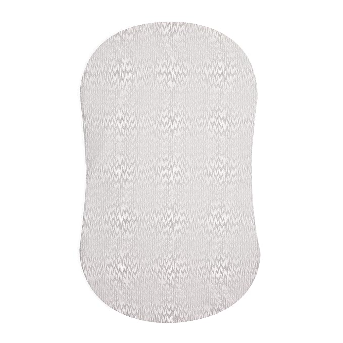 HALO BassiNest Fitted Sheet – 100% Cotton, Soft and Breathable Bassinet Sheet for Babies, 30” x 16” Pre-Shrunk Sheet Herringbone