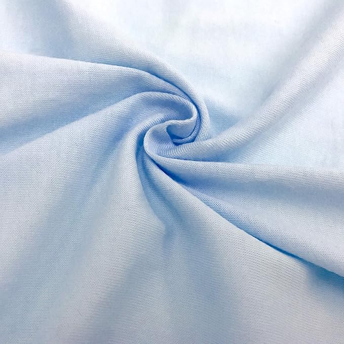 American Baby Company 3 Pack 100% Natural Cotton Fitted Crib Sheets 52" x 28" - Soft, Breathable, Hypoallergenic & Gentle Toddler Bed Sheets, Blue, Neutral for Boys & Girls