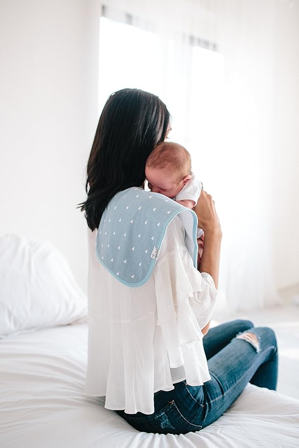 Copper Pearl Premium Baby Burp Cloths - 3-Pack Large Cotton Burp Cloths, Extra Soft Spit Up Rags with 3 Absorbent Layers, Perfect for Baby Boy and Baby Girl Gifts (21" x 10" Size, Cruise Set)