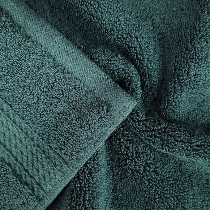 Superior Egyptian Cotton Pile 9 Piece Towel Set, Includes 3 Bath, 3 Hand, 3 Face Towels/Washcloths, Ultra Soft Luxury Towels, Thick Plush Essentials, Guest Bath, Spa, Hotel Bathroom, Teal
