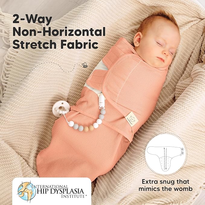 3-Pack Organic Swaddles for Newborns, Baby Sleep Sacks 0-3 Months - Baby Swaddle Wrap, Newborn Wearable Blanket, Infant Sleep Sack for Girls, Boys, Soft & Snug, Large Hook & Loop Closure (Vivacious)