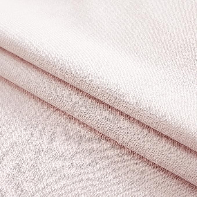WEST LAKE Short Pink Bailey Pinch Pleat Blackout Curtains 63 Inches,Modern Thermal Insulated Drapes for Bedroom Living Room Patio,Rustic Textured Window Treatment with Backtabs Hooks,60"Wx63"L,1 Panel