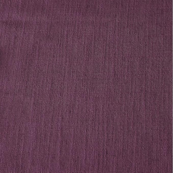 ChadMade Luxury Bronze Grommet Linen Polyester Curtain 84 Inch Length Drape Room Darkening Drapery for Rods Poles for Living Room French Door 72Wx96L, 1 Panel, Plum, Tallis Collection