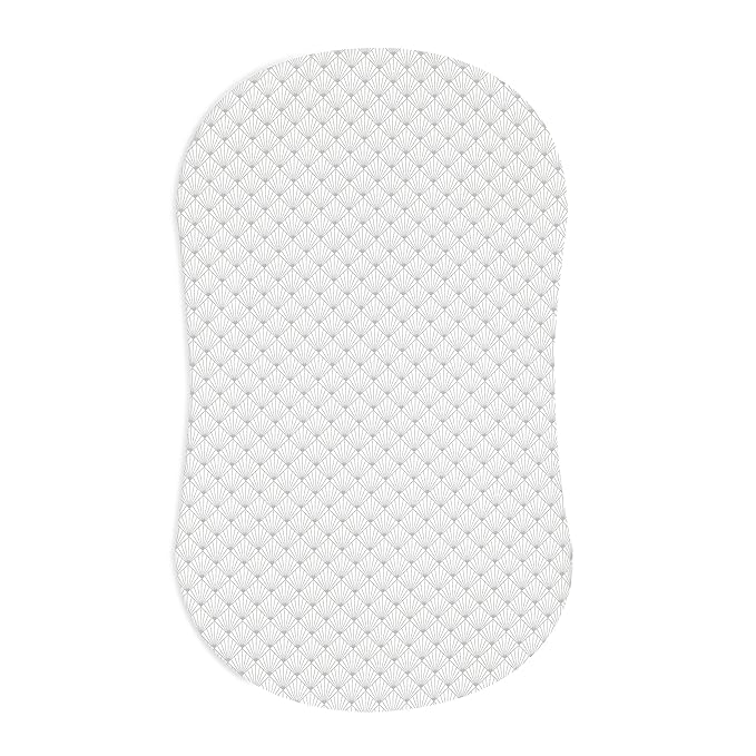 HALO BassiNest Fitted Sheet – 100% Cotton, Soft and Breathable Bassinet Sheet for Babies, 30” x 16” Pre-Shrunk Sheet, Pebble