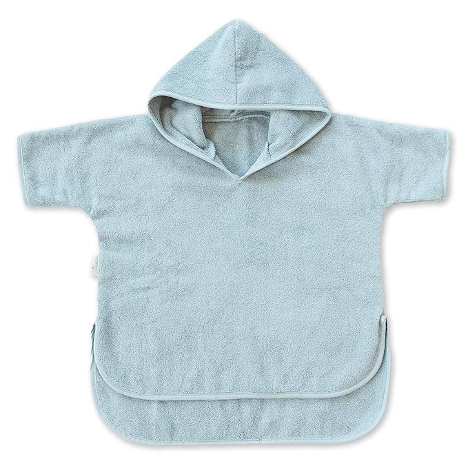 Natemia Hooded Towel Poncho – 100% Organic Cotton - Kids & Toddler Beach Towel with Hood - GOTS Certified - Gentle on Sensitive Skin - Cozy Swim & Bath Towel for Boys, Girls - Perfect Registry Gift