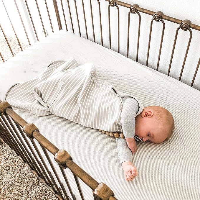 Woolino Merino Wool & Organic Cotton Baby Sleep Sack 2-24 Months – Ultimate 4-Season Baby Sleeping Bag, Universal Size Wearable Blanket, 2-Way Zipper & Adjustable Fit, Year-Round Use – Birch Gray
