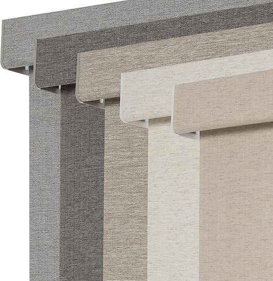 Persilux Blackout Roller Shades for Window Blinds,Cordless,Linen Fabric,Thermal Insulated Fabric UV Protection Shades for Home,Office,Bedroom,Door,Blackout-Beige,46" W X 72" H