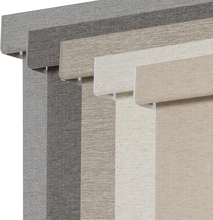 Persilux Blackout Roller Shades for Window Blinds,Cordless,Linen Fabric,Thermal Insulated Fabric UV Protection Shades for Home,Office,Bedroom,Door,Blackout-Beige,34 1/2" W X 72" H