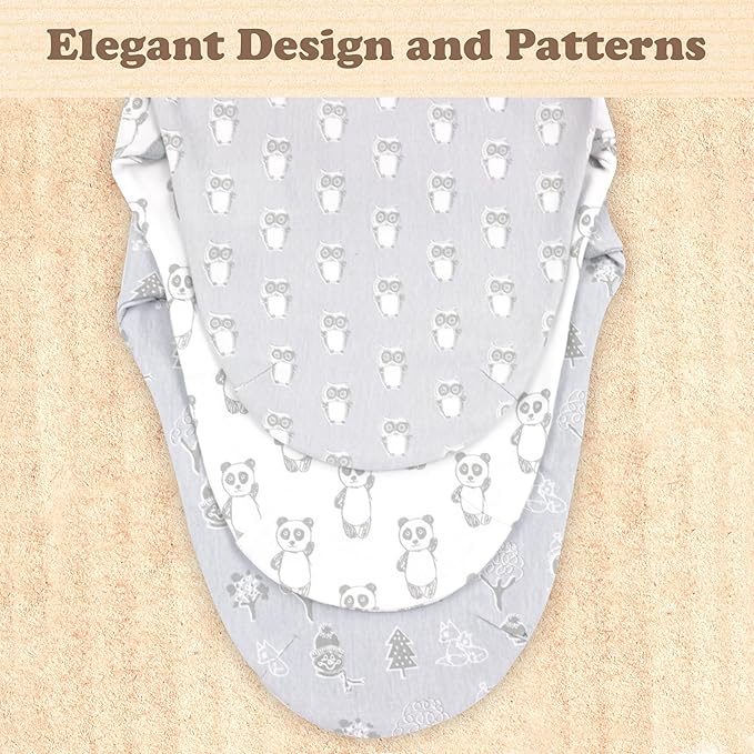 Bublo Baby Swaddles for Newborns – 3-Pack Infant Swaddles 0-3 Months – Adjustable Newborn Swaddle Sleep Sack – Soft Organic Cotton Baby Wrap for Safe & Cozy Sleep