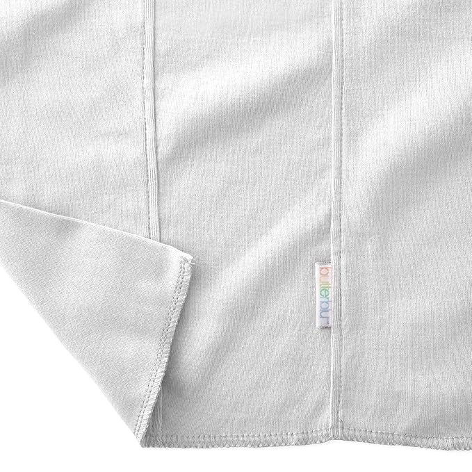 Butterblu Bailey 10-Pack Burp Cloths 100% Organic Cotton Knit for Newborn & Baby Boys & Girls, White, One Size