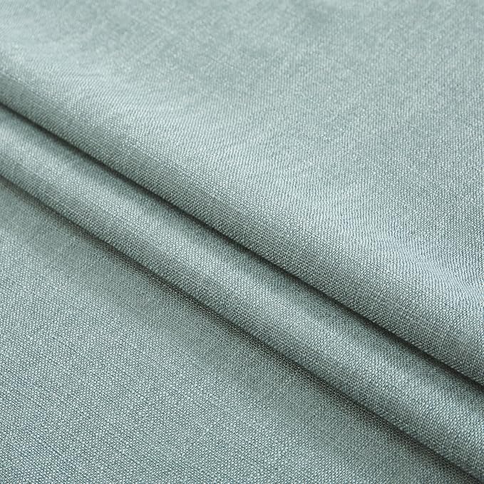 WEST LAKE Short Bailey Pinch Pleated Blackout Curtain Panels with Liners 63 Inches Long for Bedroom,Mineral Green Textured Fabric Drapes with Back Tabs,Thermal Insulating Window Treatment,40"Wx63"Lx2