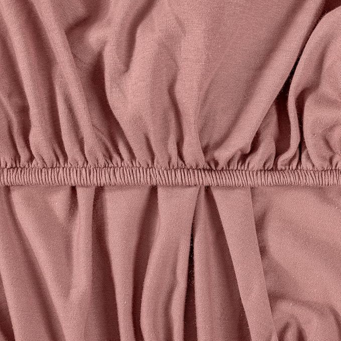 Dreamology 24x38 Mini Crib Sheets, 100% Cotton Crib Sheets for Boys,Girls,Crib Mattress Sheets,Pack and Play Sheets, Mini Crib Sheet Fitted | Rose,Dusty Pink