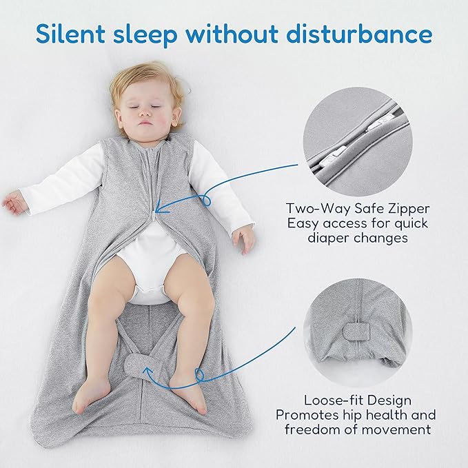 TotAha Sleep Sack 12-18-24 Months 3-Pack, Buttery Soft Baby Wearable Blanket, Light Baby Sleeping Bag with 2-Way Zippers for Boys and Girls, 0.5 TOG