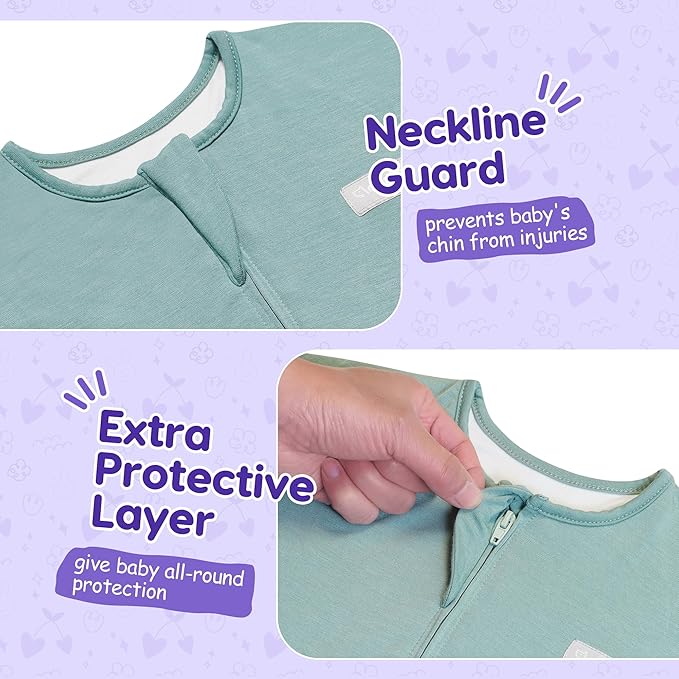 PuppyPaws Baby Sleep Sack 2-Pack Set, Transitional Swaddle, Swaddles for Newborns, 1.0 Tog Sleep Sack 6-9 months, Wearable Blanket Baby with 2-way Zipper
