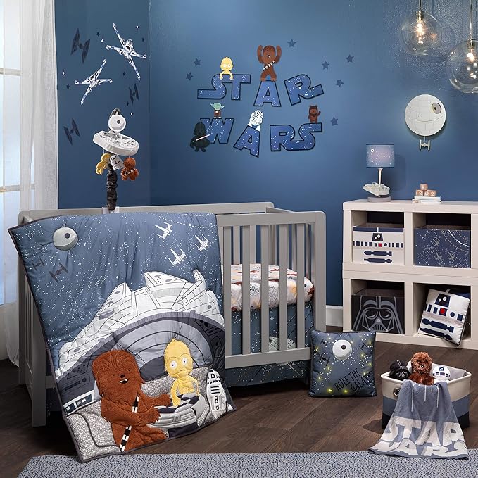 Lambs & Ivy Star Wars Signature Millennium Falcon 100% Cotton Fitted Crib Sheet