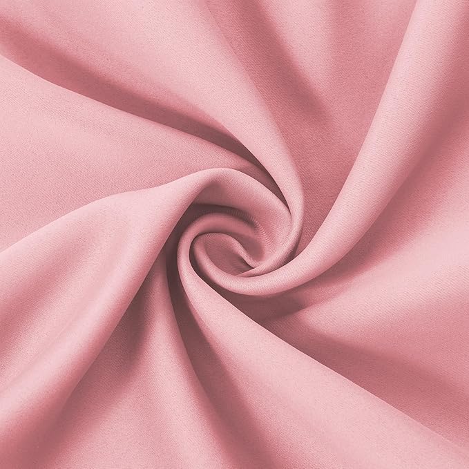 LEMOMO Blackout Curtains 42 x 63 Inch Pink Curtains 2 Panels Darkening Thermal Insulated Bedroom Curtains