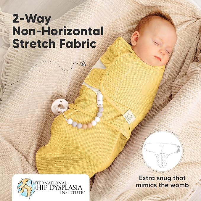 3-Pack Organic Swaddles for Newborns, Baby Sleep Sacks 0-3 Months - Baby Swaddle Wrap, Newborn Wearable Blanket, Infant Sleep Sack for Girls, Boys, Soft & Snug, Large Hook & Loop Closure (Valiant)