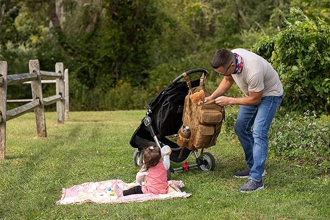 Sling Diaper Bag for Dad; Single-handed Diaper Changing System. Changing Pad and much more included