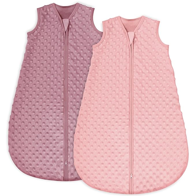 Yoofoss Fleece Baby Sleep Sack 12-18 Months with Plush Dots, TOG 1.5 Baby W