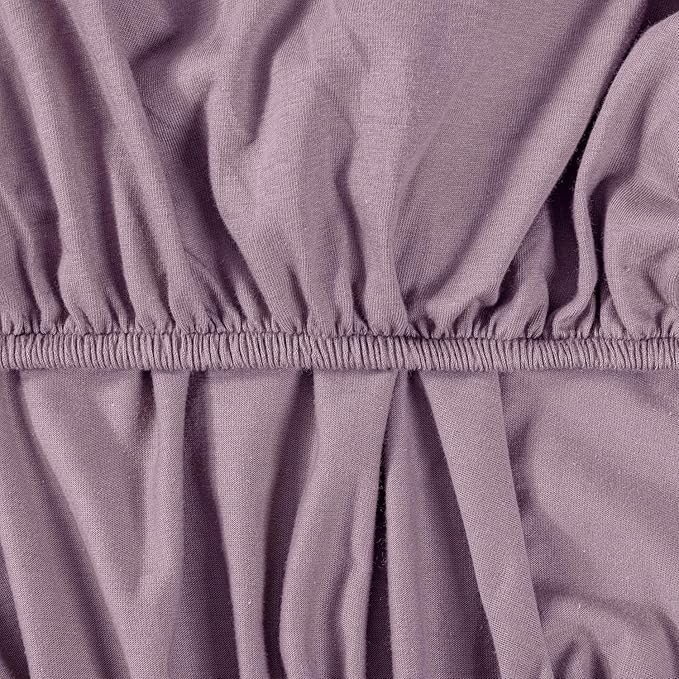 Dreamology Cotton Crib Sheets Fitted, 2 Pack, Standard Crib Sheet, Soft & Breathable,100% Jersey Cotton Crib Sheet Girls, Boys, Toddler Bed Sheets, 52x28 Crib Mattress Sheet | Purple, Pink