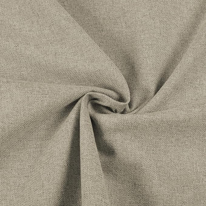 ChadMade Blackout Curtains 102 Inches Long, Rod Pocket Back Tab Hook Belt Flat Hooks Curtains for Living Room Bedroom Privacy Protection Window Treatments, Natural, 2 Panels, 50 W x 102 L Inch