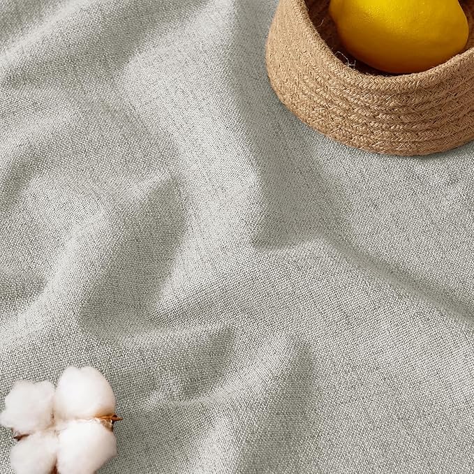 RYB HOME 100% Blackout Cream Curtains, Linen Texture Thermal Insulated Drapes for Bedroom/Living Room/Office/Nuesery, Privacy Farmhouse Full Blackout Window Treatment, W52xL96 Inch Long, 2 Panels