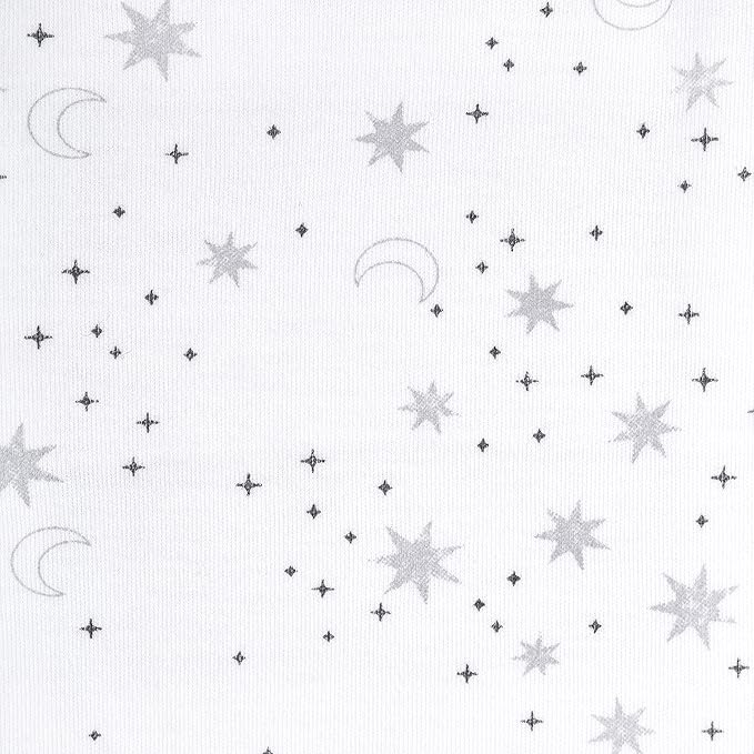 HALO SleepSack, 100% Cotton Wearable Blanket, Swaddle Transition Sleeping Bag, TOG 0.5, Midnight Moons-grey, Medium, 6-12 Months