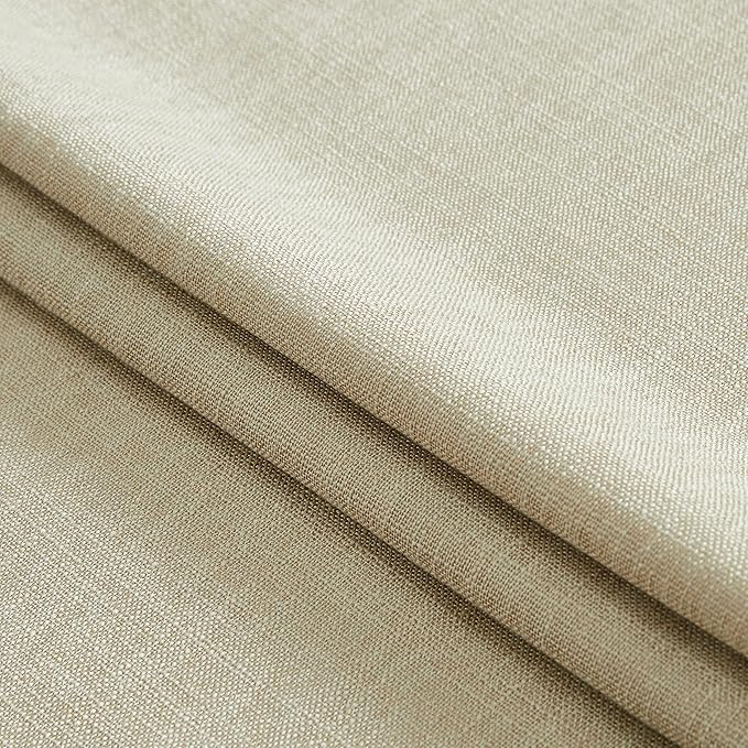 WEST LAKE 72 Inches Oatmeal Tan Full Blackout Curtains with Liners,Bailey Pinch Pleated Drapes with Back Tabs for Bedroom,Modern Textured Thermal Insulated Window Treatment for Living Room,40"Wx72"Lx2