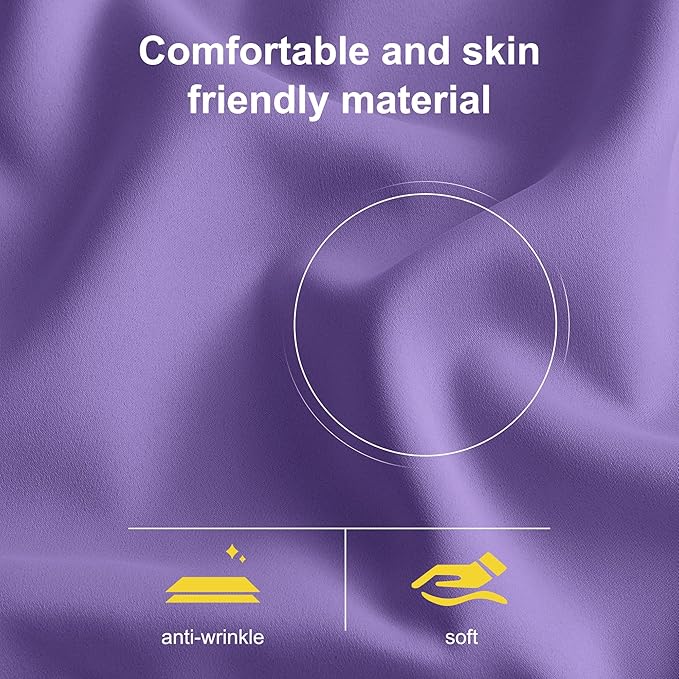 NICETOWN Lilac Purple 100% Blackout Curtains for Bedroom, 52x84 Inches Set of 2 for Living Room, Rod Pocket Back Tab & Noise Reducing Drapes Black Lined Insulated Window Treatment Panels