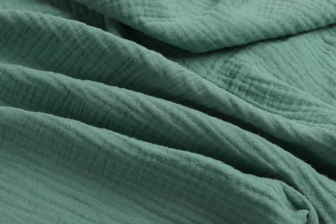 Onacosht Muslin Bassinet Sheets 35" X 20" Compatiable with AMKE 3 in 1 Bassinets, MiClassic, Uiuwoo, Foalom, YADAQE, Milliard and TCBunny Bassinet, 100% Cotton 2 Pack, Grey and Green