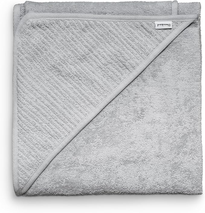 Ehrenkind® Hooded Towel, Baby Towel with Hood Made of Cuddly Soft Organic Cotton, Bath Towel in 100 x 100 cm, Light Grey, Children's Bath Towel, As Baby First Equipment Newborn or Baby Gift